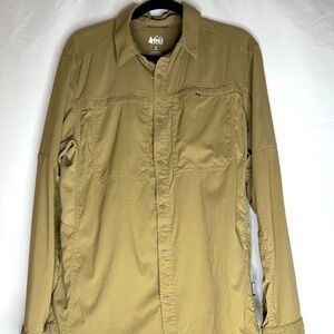 REI Co-op Button down Shirt Outdoors Mens Small Fishing Hiking.